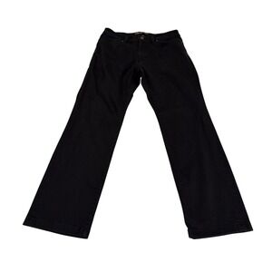 34 Heritage Courage Straight Leg Pants Mens 36x34 Black Twill Chino Jeans